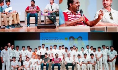 Cricket Legends Muttiah Muralitharan and Dale Steyn Visit Oakridge International School Gachibowli
