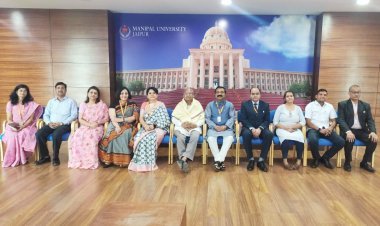 PADMA SHRI AWARDEE  LAXMAN SINGH FELICITATED BY MANIPAL UNIVERSITY JAIPUR